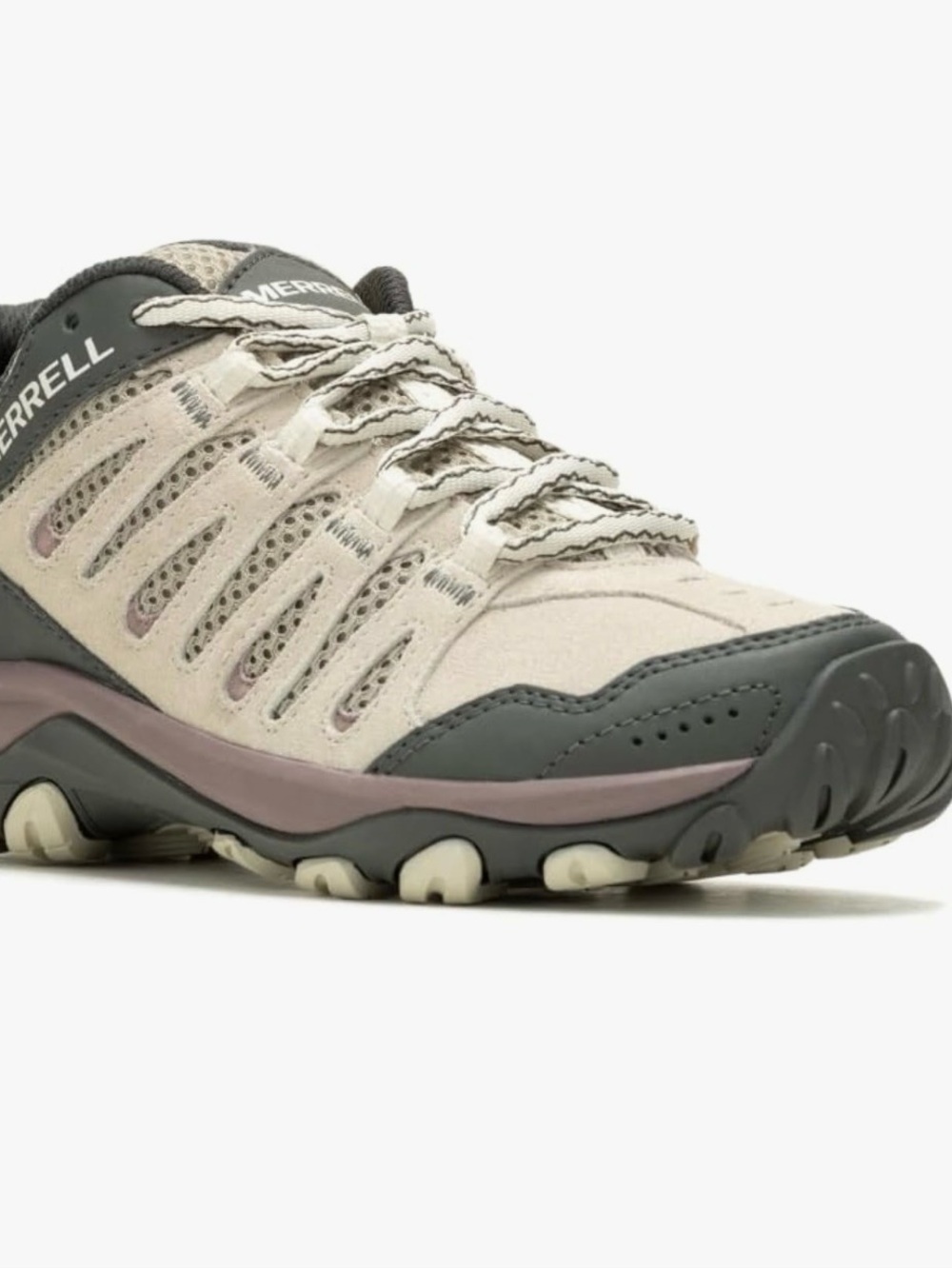 Merrell Crosslander 3 Low Hiking Shoes Womens 8 Wide Beige Suede Trail J037998W